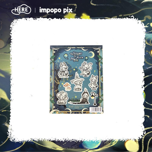 HERE Impopo pix Whisper in Night Sticker