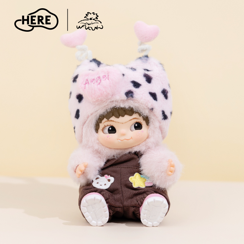 Letsvan Plush doll overalls in dark coffee color